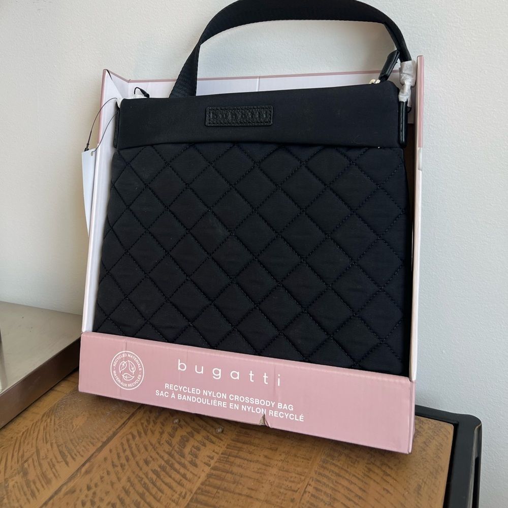 Bugatti – Nylon Tote Bag with Vegan Leather Trims